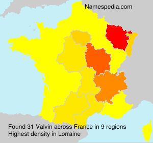 Surname Valvin in France