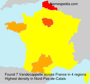 Surname Vandecappelle in France