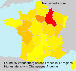Surname Vandenberg in France