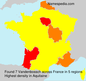 Surname Vandenbossch in France