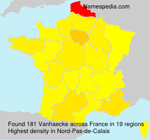 Surname Vanhaecke in France