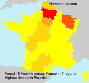 Surname Vauville in France