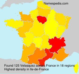 Surname Velasquez in France