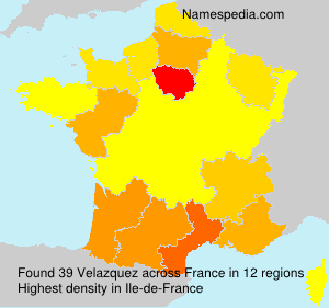 Surname Velazquez in France