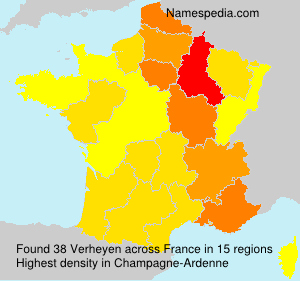 Surname Verheyen in France