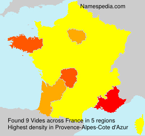 Surname Vides in France