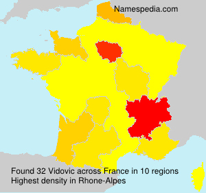 Surname Vidovic in France