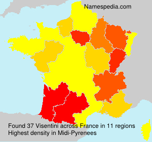 Surname Visentini in France