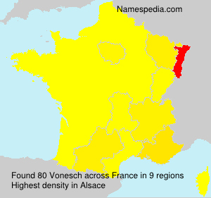 Surname Vonesch in France