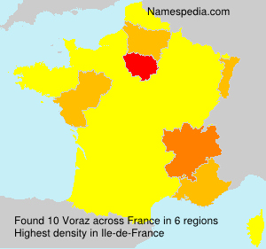 Surname Voraz in France