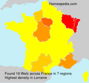 Surname Welz in France