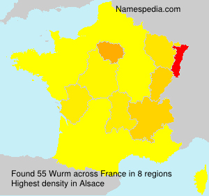 Surname Wurm in France