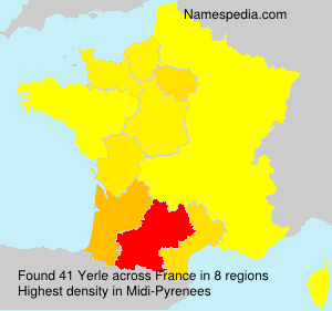 Surname Yerle in France