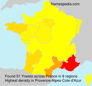 Surname Ynesta in France