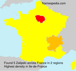 Surname Zalipski in France