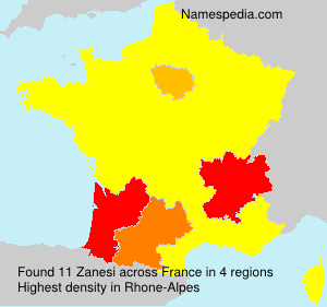 Surname Zanesi in France