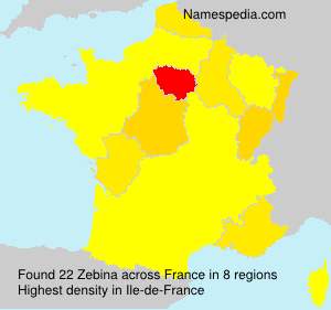 Surname Zebina in France
