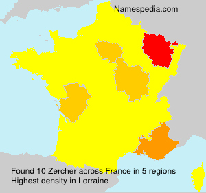 Surname Zercher in France