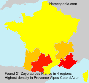 Surname Zoyo in France