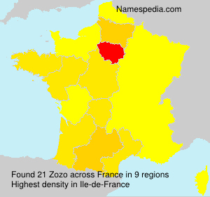 Surname Zozo in France