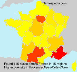Surname busso in France