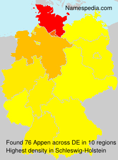 Surname Appen in Germany Surname Appen in Germany