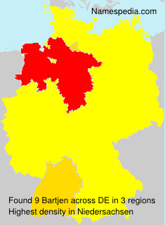 Surname Bartjen in Germany
