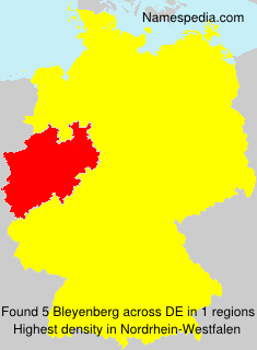 Surname Bleyenberg in Germany Surname Bleyenberg in Germany