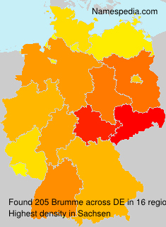 Surname Brumme in Germany