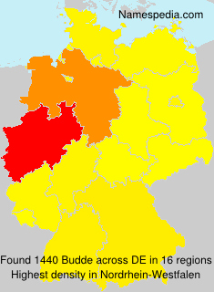 Surname Budde in Germany
