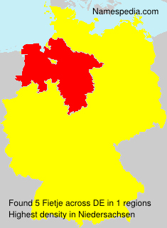 Surname Fietje in Germany