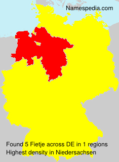 Surname Fietje in Germany Surname Fietje in Germany