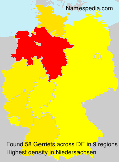 Surname Gerriets in Germany