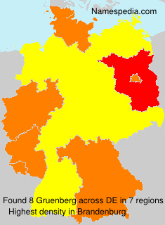Surname Gruenberg in Germany