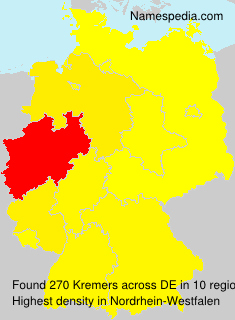 Surname Kremers in Germany