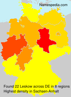 Surname Leskow in Germany