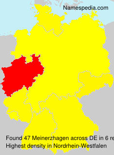 Surname Meinerzhagen in Germany