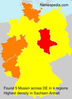 Surname Mussin in Germany