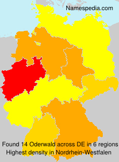 Surname Oderwald in Germany