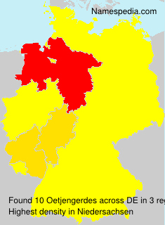 Surname Oetjengerdes in Germany