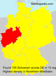Surname Schoenen in Germany