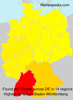 Surname Stehle in Germany