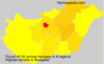 Surname Ali in Hungary