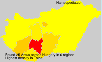 Surname Antus in Hungary