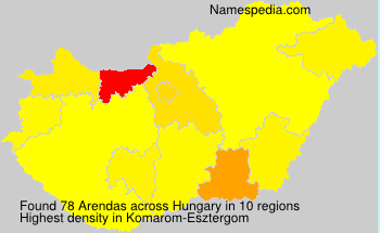 Surname Arendas in Hungary