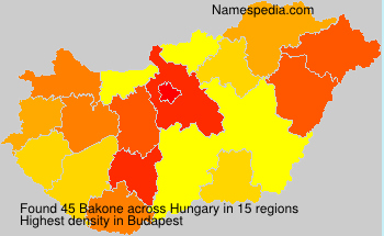 Surname Bakone in Hungary