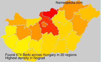 Surname Berki in Hungary