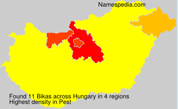 Surname Bikas in Hungary