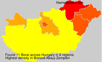 Surname Borai in Hungary