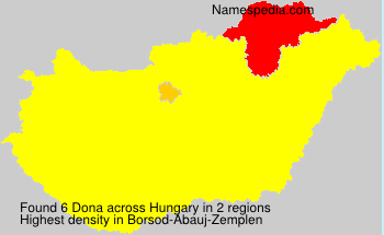 Surname Dona in Hungary